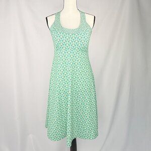 PrAna Cali Racerback Sundress in Green with Built-in Bra, Size M